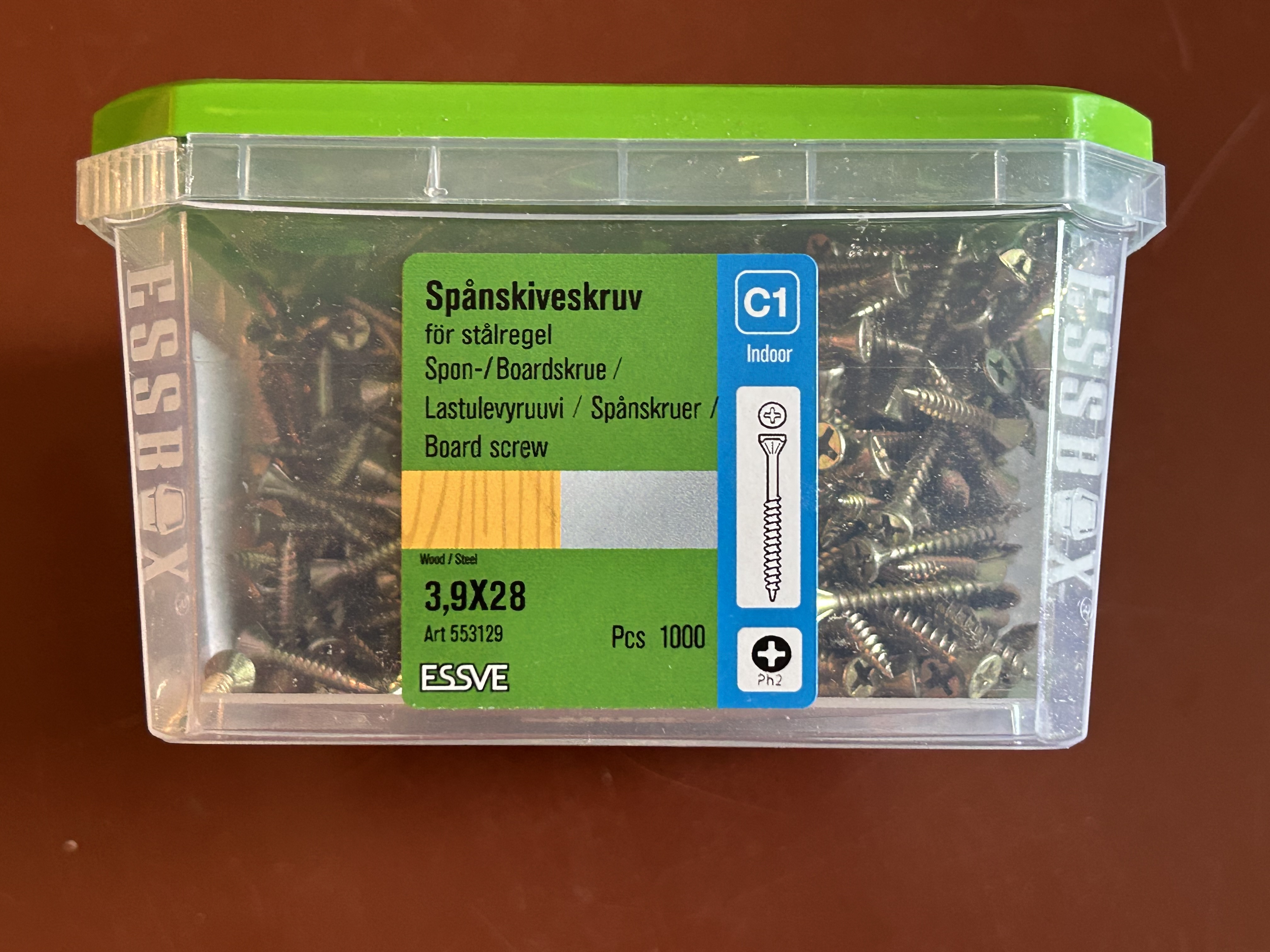 Spånskiveskruv (id00282) Essve 1 förpackning 3,9x28 mm Artikelnummer 553129_3