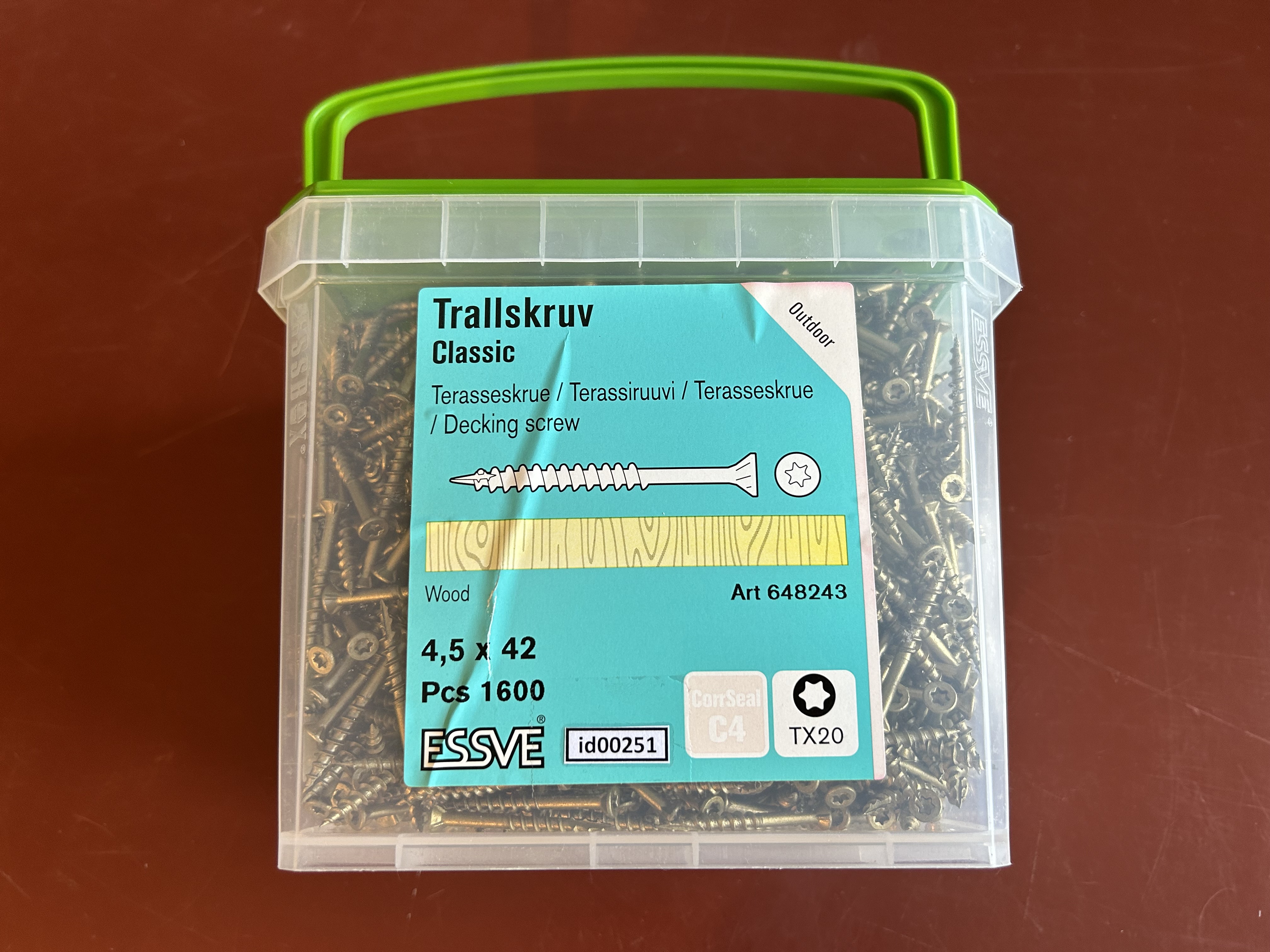 Trallskruv (id00251) Essve 4,5x42 mm 1600 stycken Artikelnummer 648243_2