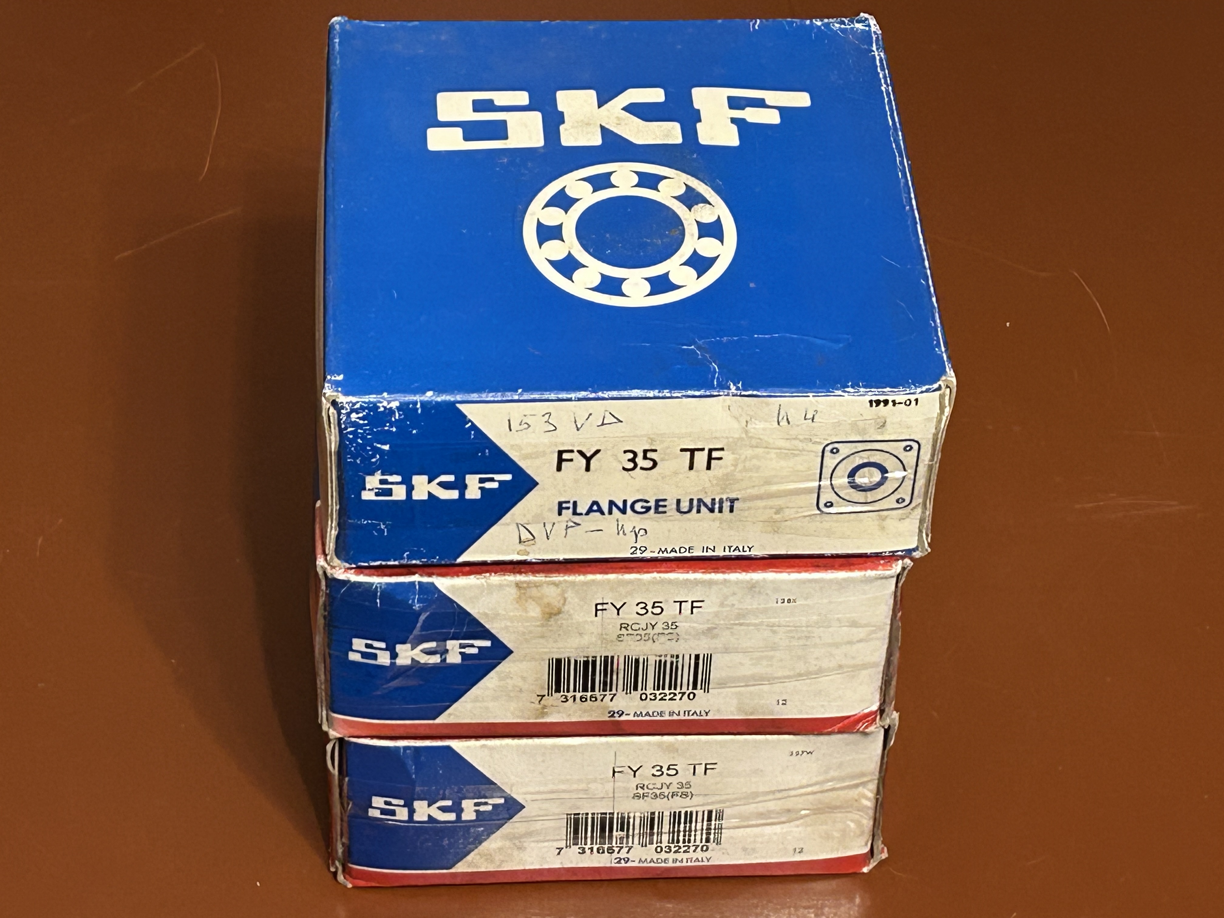 Lagerbockar FY-35 TF SKF 3 stycken Flänsmonterade lagerhus för 35 mm axel_4