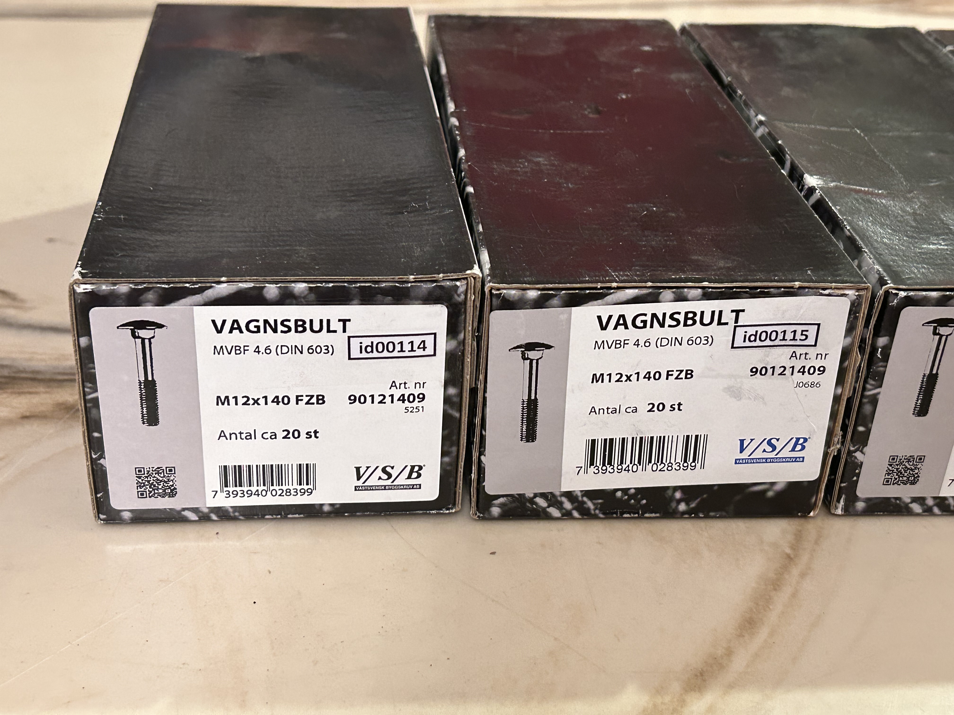 Vagnsbult (id00114-17) VSB M12x140 4 paket EAN 7393940028399 Totalt 10,4 kg_2