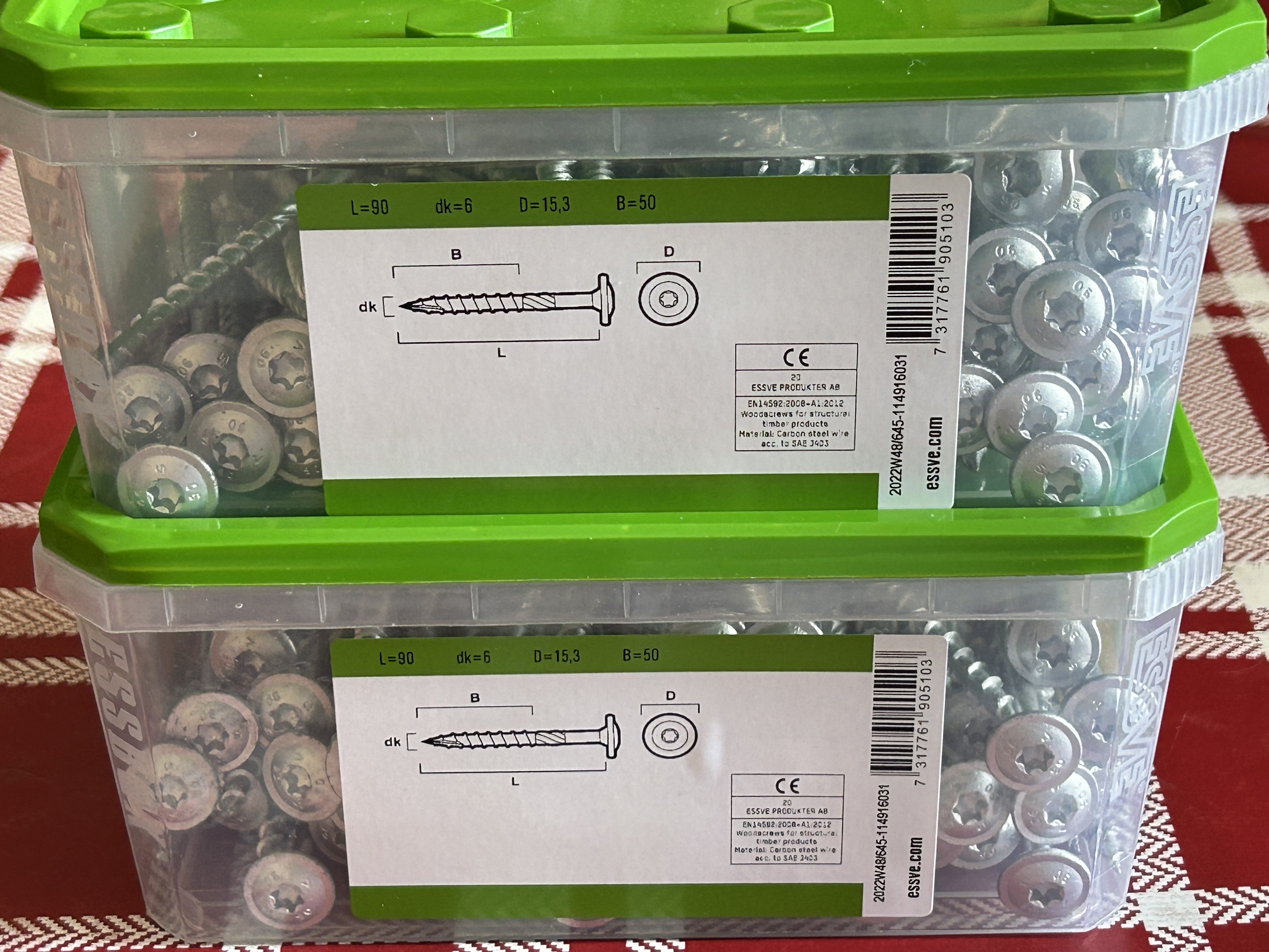 Träskruv (id00412-13) Essve WAF 6,0x90 mm C4 Outdoor 2 paket EAN 7317761905103_4