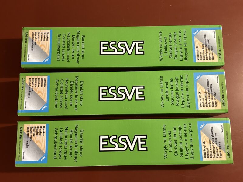 Kombiskruv Essve 3,9x55 mm 3 paket 3x1000 skruv EAN 7317761103301_1